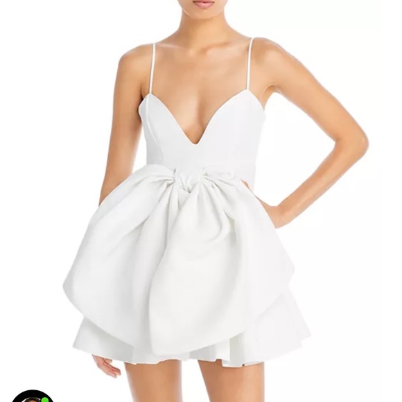 Bardot Annabelle Bow Mini Dress - worn once to my shower then dry cleaned - Picture 2 of 4